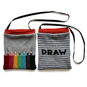 Knitted Drawing Stuff Bag