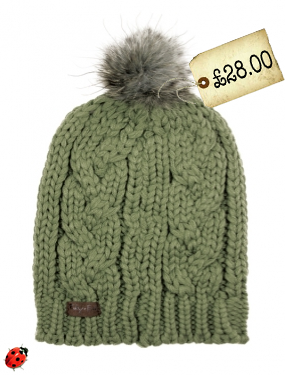 chunky knit beanie bobble hat