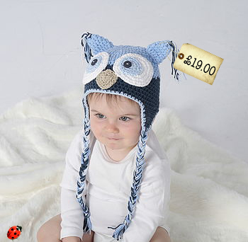 knitted owl hat for children