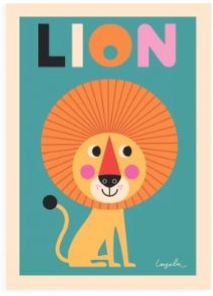 vintagechildrens bedrom poster lion circus