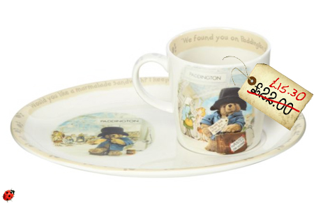 paddington bear breakfast mug plate