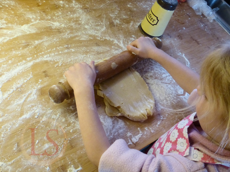 easter egg biscuits rolling