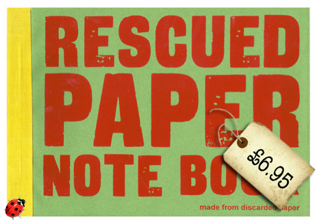 rescued paper notebook