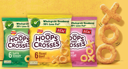 hoops and crosses baked snack
