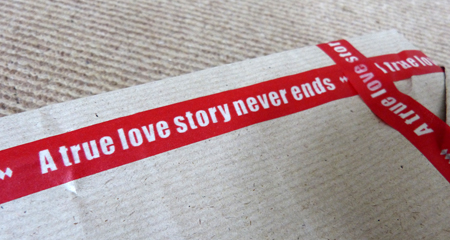 love story parcel tape