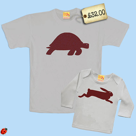 tortoise hare parent child t-shirts