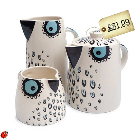 contemporary teapot owl design