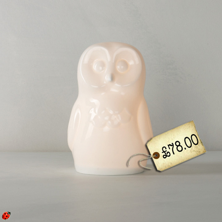 nursery owl lamp white