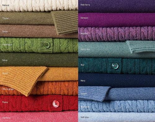 lambswool v neck colours