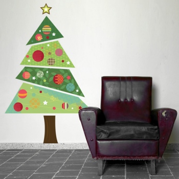 Spin Collective Christmas Tree Fabric Wall Sticker