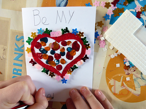 childrens valentines card craft