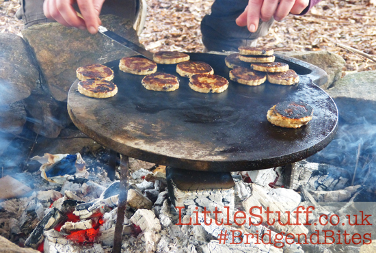 welshcakes on an open fire