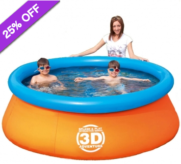 Bestway Splash and Play Interactive Series 3D Adventure Pool - Was:£49.95 Now:£37.46 Save £12.49 (25%)