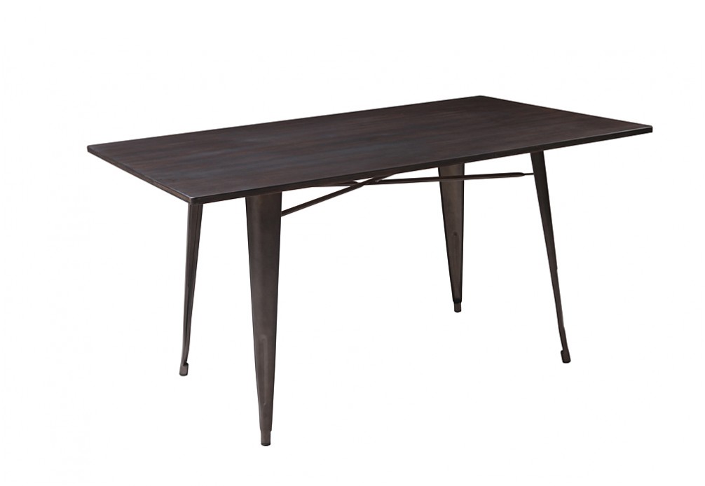 dark table with 60's inspired legs