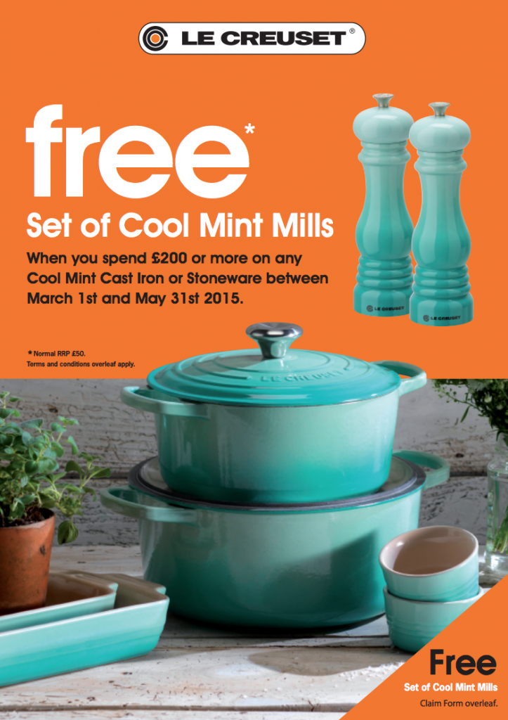 green le creuset free offer