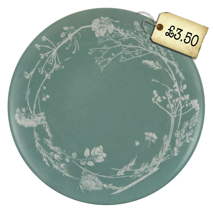 vintage green melamine plate