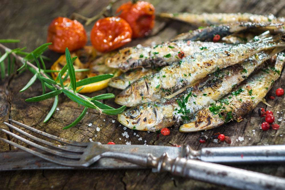 Image of grilled sardines from Shutterstock