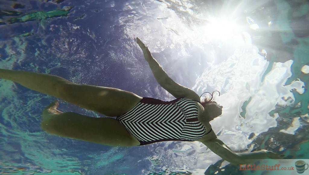 That's me. Swimming. Cool, no? Got to love the GoPro...