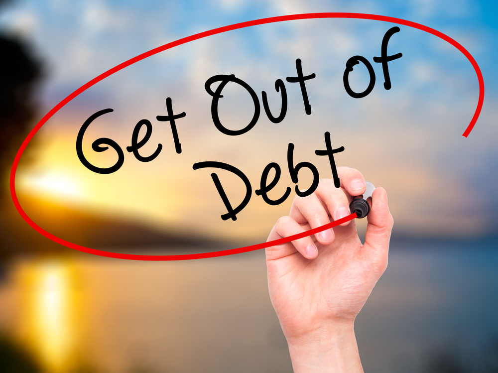 Becoming Debt Free - image courtesy of Shutterstock