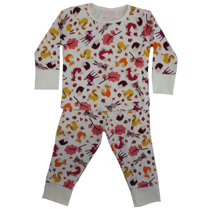 cisy cotton woodland animal pyjamas for children