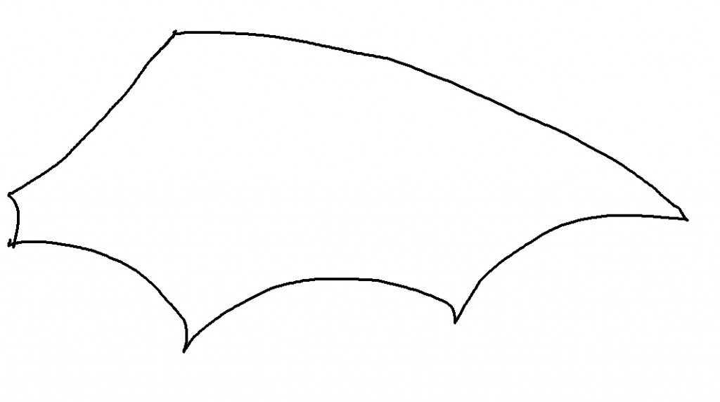 bat-wing-shape