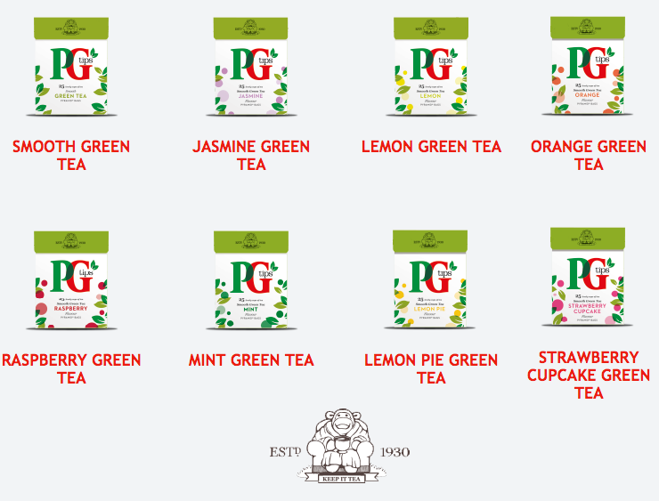 The new Green Tea range from PG Tips. I know - eight fab flavours to try!