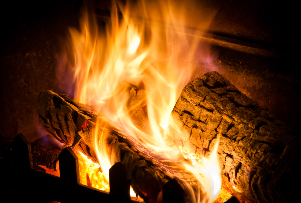 image of logs burning courtesy of shutterstock