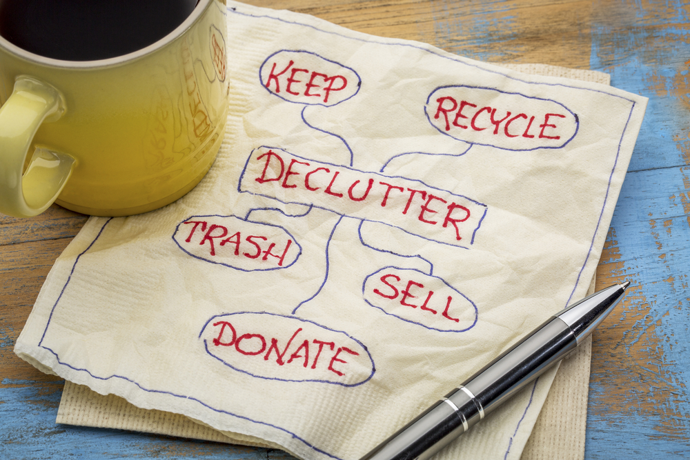 The Decluttering Plan - image courtesy of shutterstock