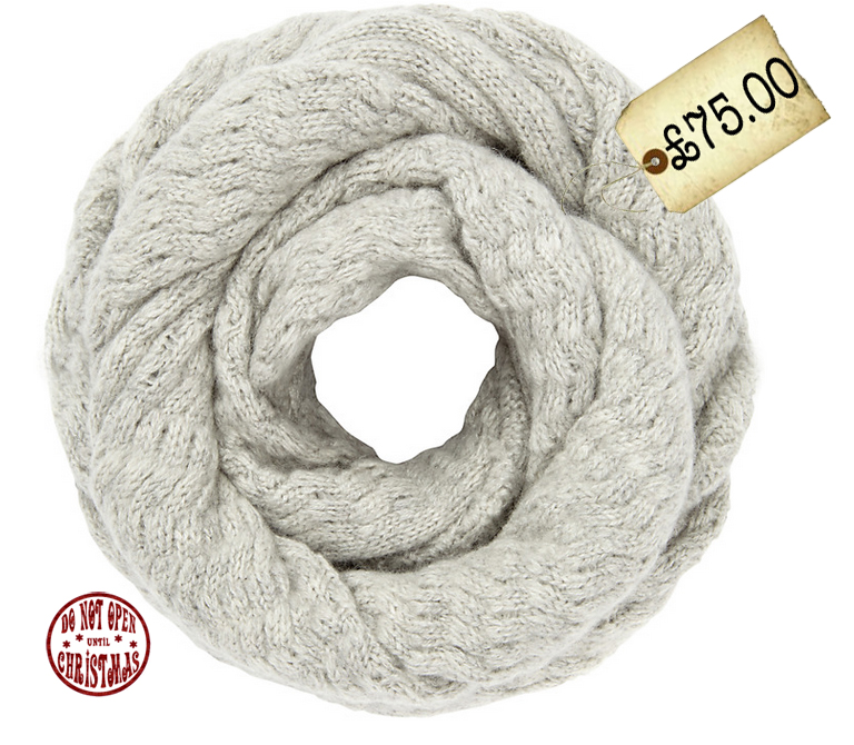 cashmere cable snood