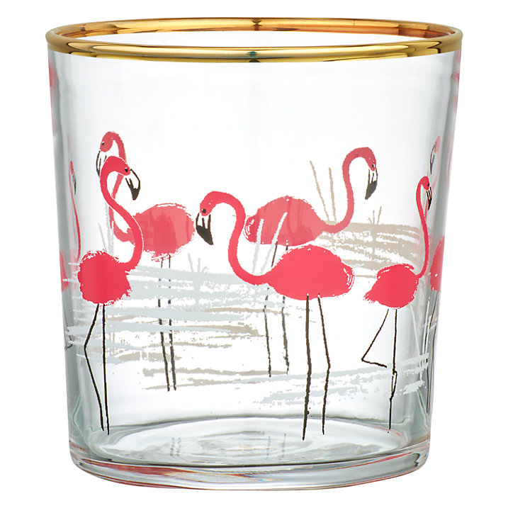 glass flamingo tumblers