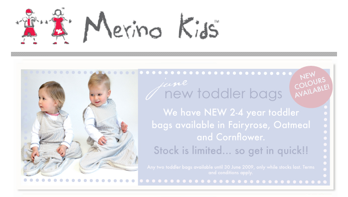 Merino Kids toddler bags!