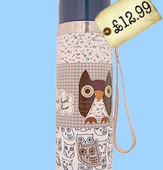 Spotted! Retro Flask – with Owls!