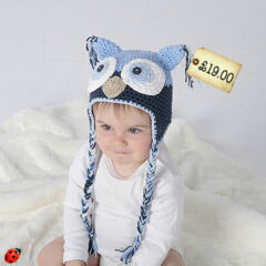 Autumn Spotted! Fabulous hand knit Owl Hat!