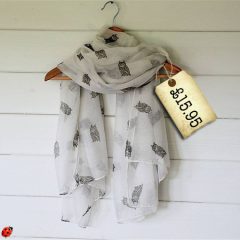 Spotted! Really Pretty Scarf – with Owls on, Naturally
