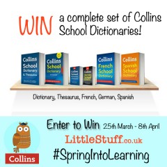 Win a complete set of Collins School Dictionaries #SpringIntoLearning