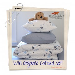 Quick, closes MIDNIGHT! Win a £50 Potato Stamp Organic Cotbed Set from Fox Organic