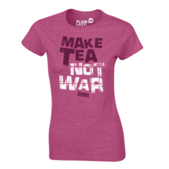 Make Tea Not War Retro Raspberry Marl Womens T Shirt #MothersDay
