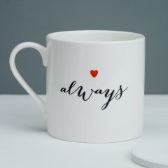 Spotted! Perfect perfect ‘Always’ mug. For friends, for love, and for Harry Potter fans.