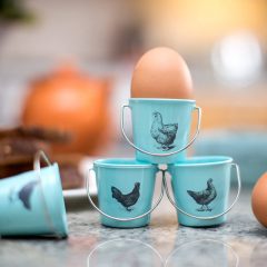 Spotted! PERFECT Vintage Chicken Pail Egg Cups