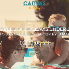 Canvas Holidays Discount 50% Off – FABULOUS bargain, but be quick!