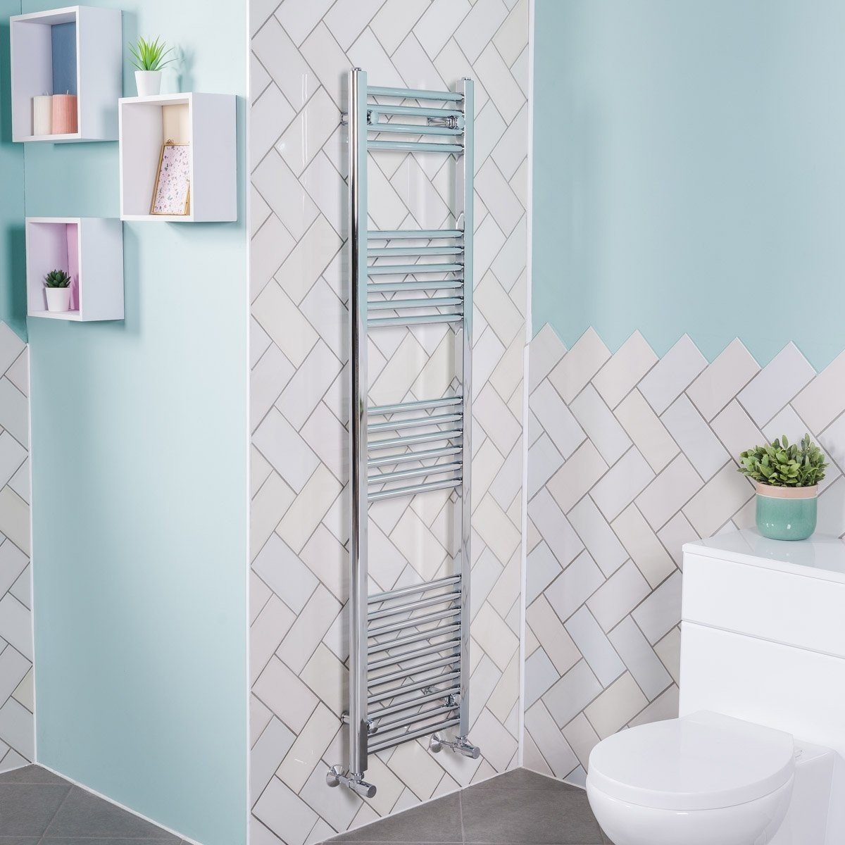 flat heated towel rail