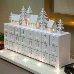 Gorgeous Wooden Advent Calendar Village