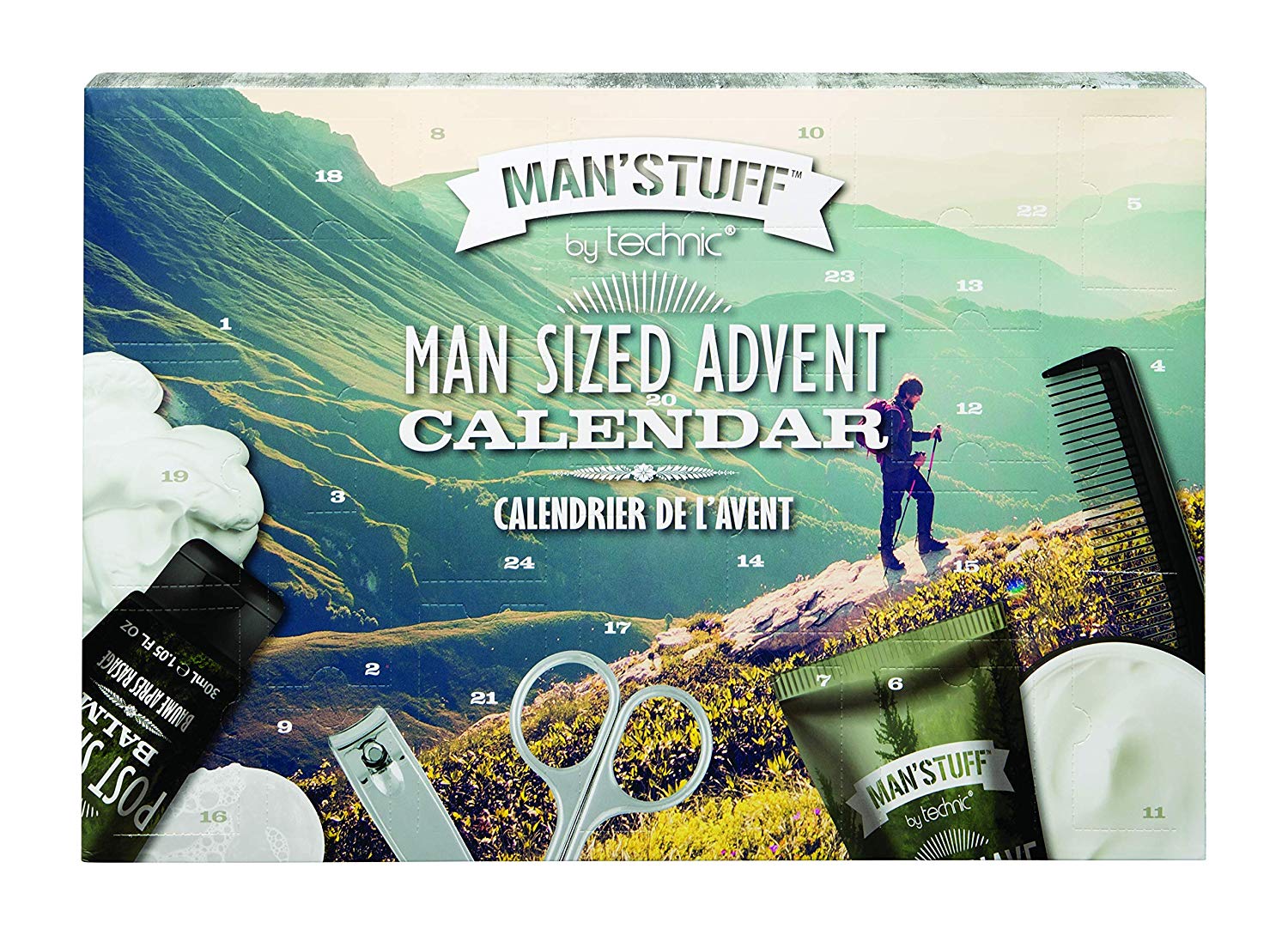 Man'Stuff Advent Mega Toiletry Calendar Bath Set 