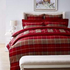 Dorma Finlay Reversible Red Checked Duvet Cover and Pillowcase Set | Pre-Christmas Shopping