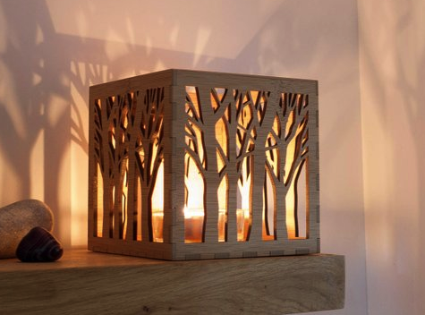 Wooden Candle Holder, Tree Tea Light Lantern | #ChristmasGiftGuide