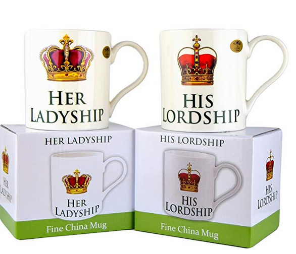 His Lordship & Her Ladyship Fine China Set of 2 Mugs | #ChristmasGiftGuide