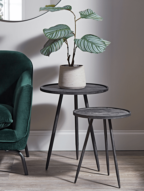 Black Iron Side Tables from Cox & Cox