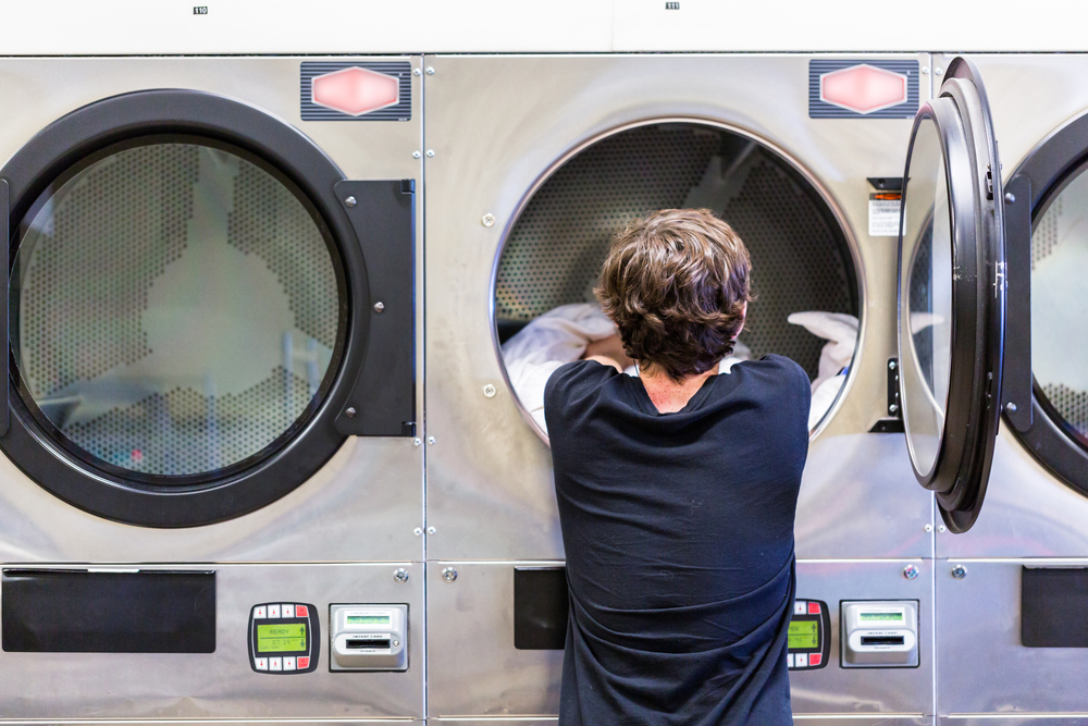 Teen at the Uni Launderette