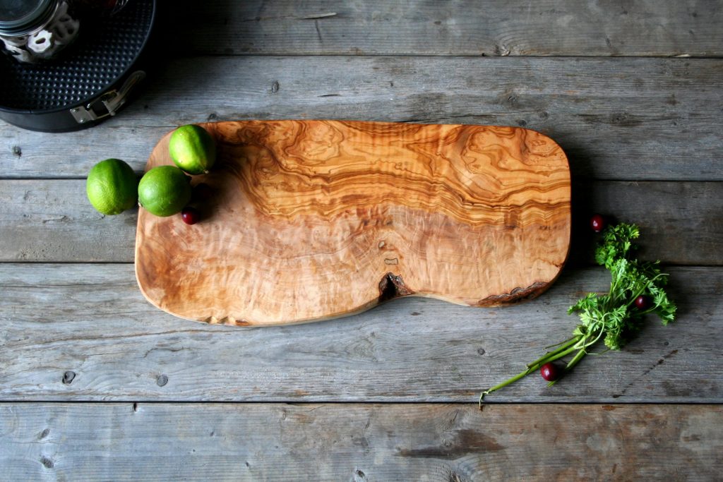 rustic olive wood cheese board