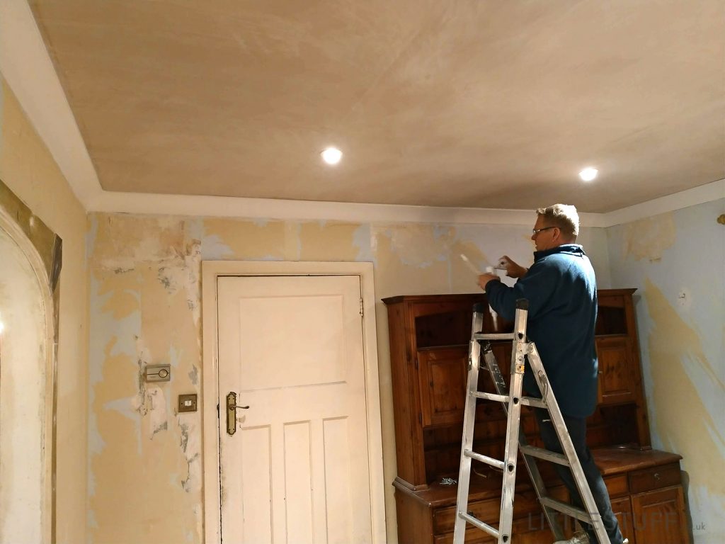 skimmed Plasterboard Ceiling with downlights